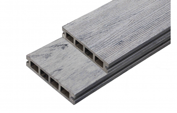 Террасная доска первичный ДПК 120х25х4000 мм. STORM GREY серая